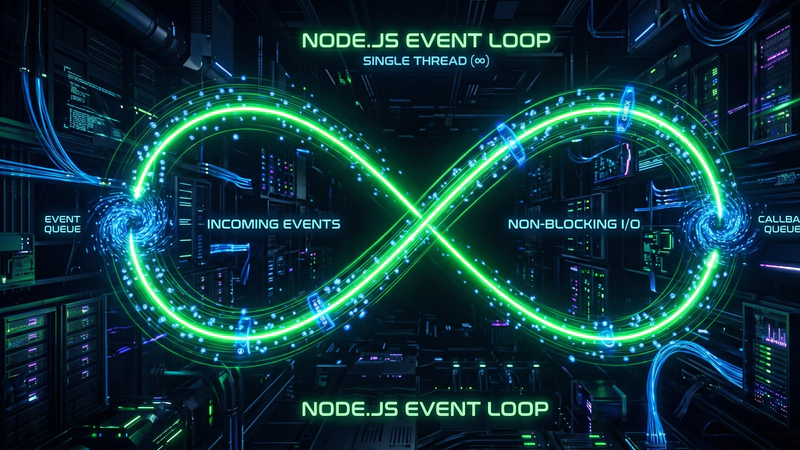 حلقه رویداد Node.js در عمل